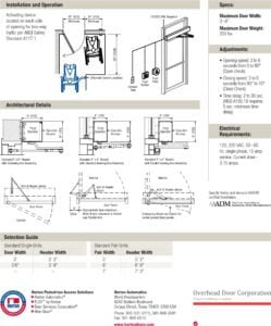 Horton swing door operator Series 7100