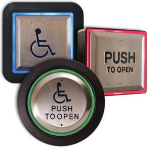 Camden's Aura™ Illuminated Push Button Door Openers